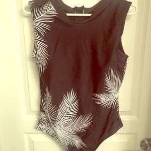 Palm High Neck Swimsuit